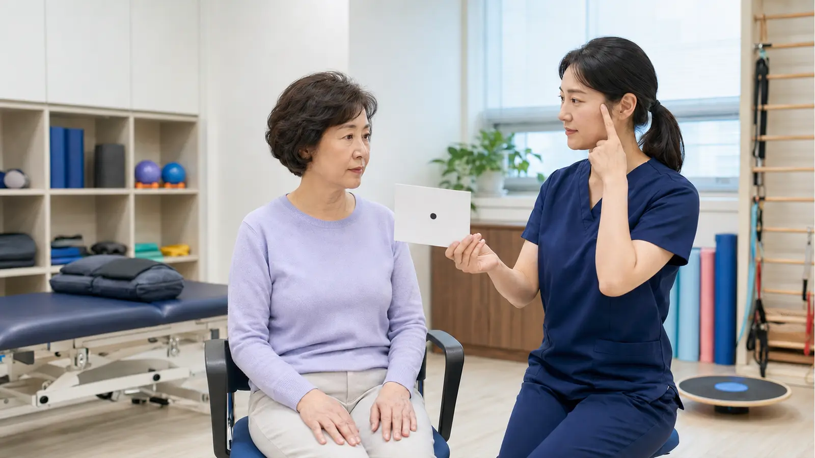 전정재활의 시선안정운동 원리를 설명하는 굿모닝의학칼럼 대표 이미지