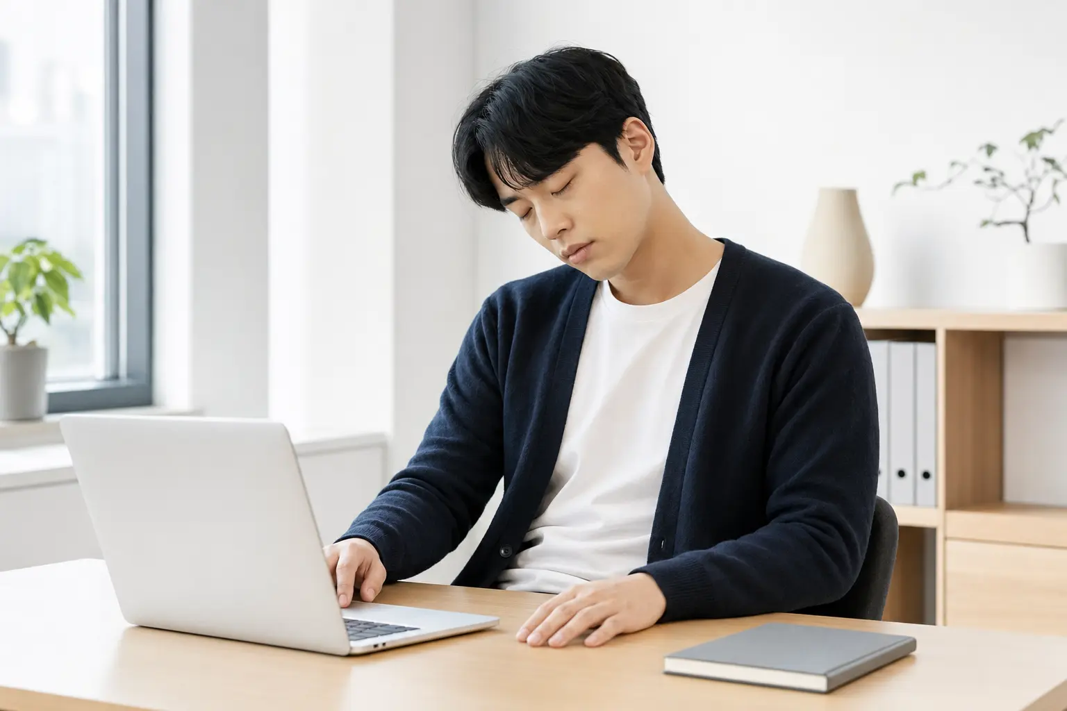 낮 시간 책상에서 참기 어려운 수면 충동을 느끼는 한국인 성인