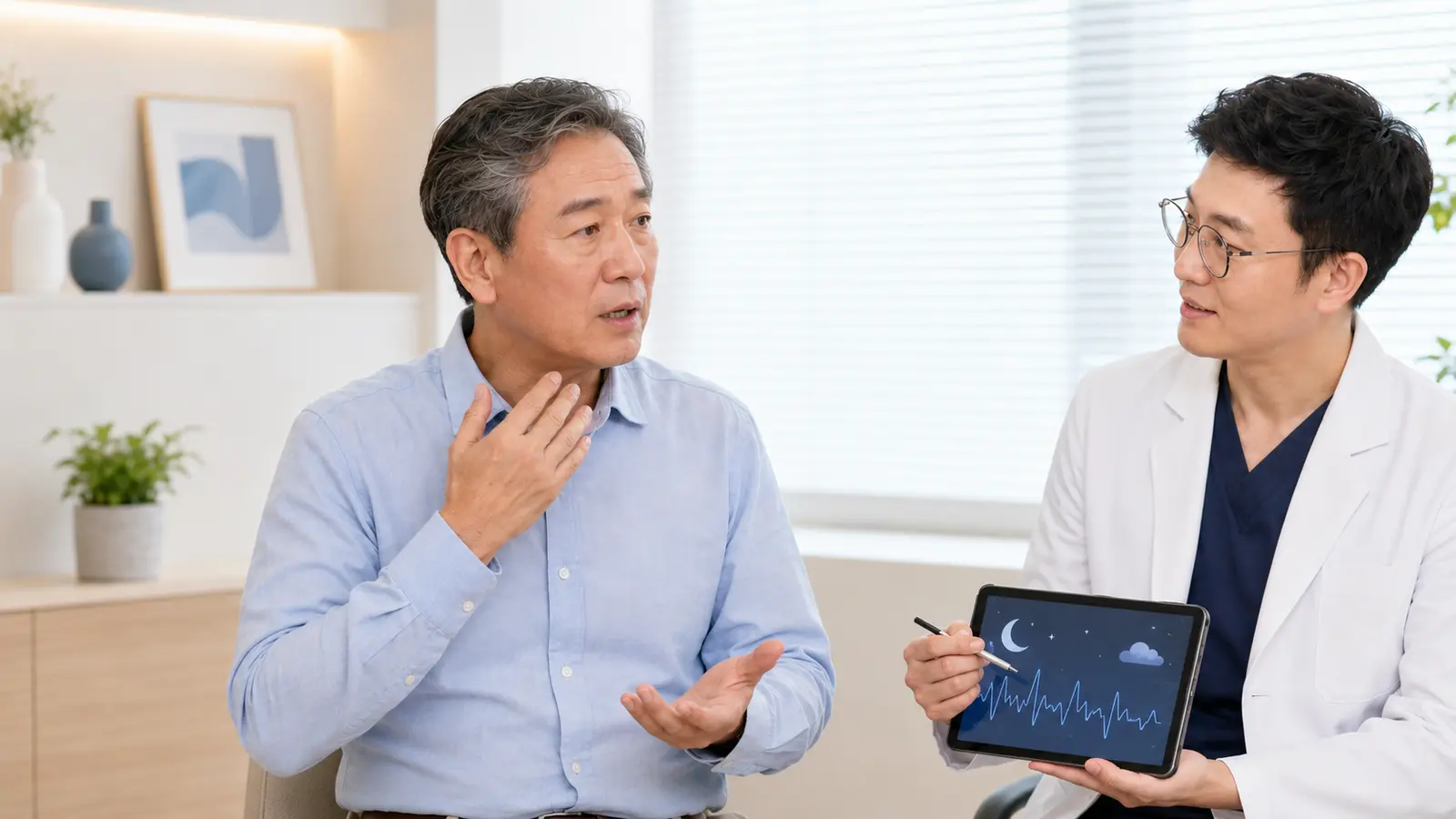수면 중 호흡 문제와 수면클리닉 검사 대상을 설명하는 굿모닝의학칼럼 대표 이미지