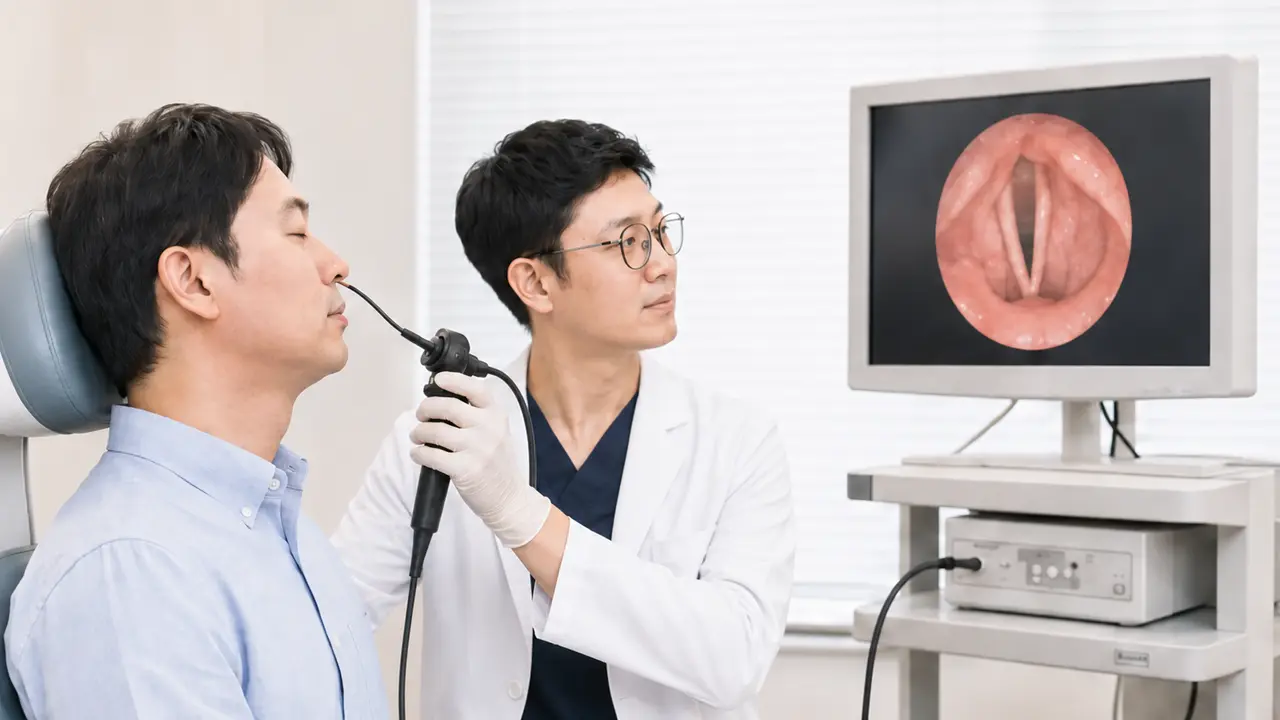 후각저하 환자가 표준화된 냄새 검사 키트를 사용하는 모습