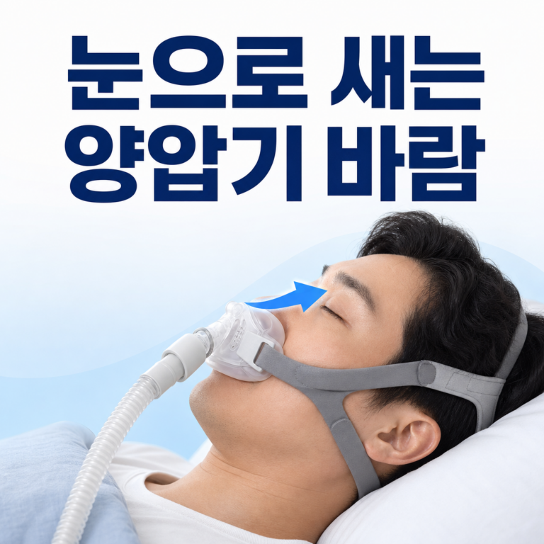 부산 수면클리닉, 양압기 마스크에서 눈 쪽으로 바람이 새면 어떻게 점검할까요? | 서면굿모닝이비인후과