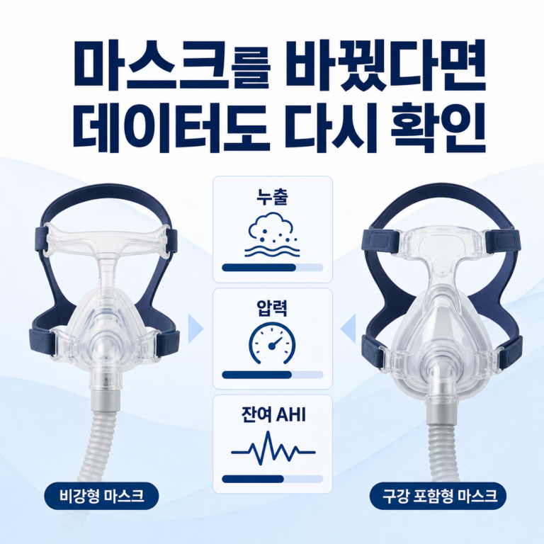 부산 수면클리닉, 양압기 마스크를 바꾼 뒤 어떤 데이터를 확인할까요? | 서면굿모닝이비인후과