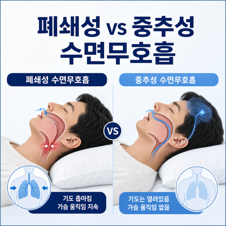 부산 수면다원검사, 폐쇄성과 중추성 수면무호흡증은 어떻게 다를까요? | 서면굿모닝이비인후과