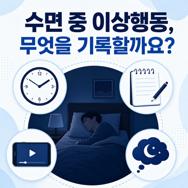부산 수면클리닉, 수면 중 이상행동은 무엇을 기록해야 할까요? | 서면굿모닝이비인후과