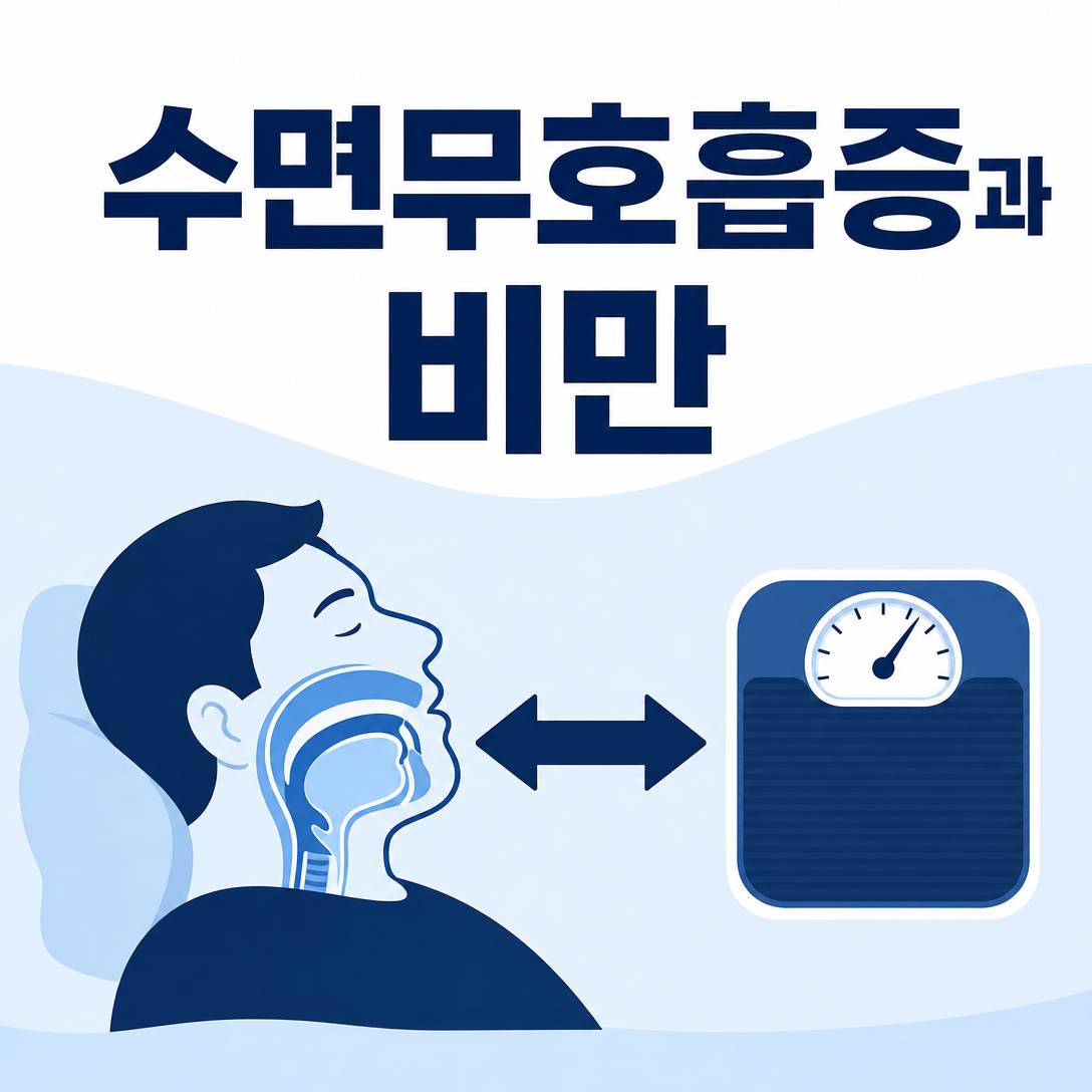 수면무호흡증과 비만의 양방향 연관성을 나타낸 대표 교육 이미지