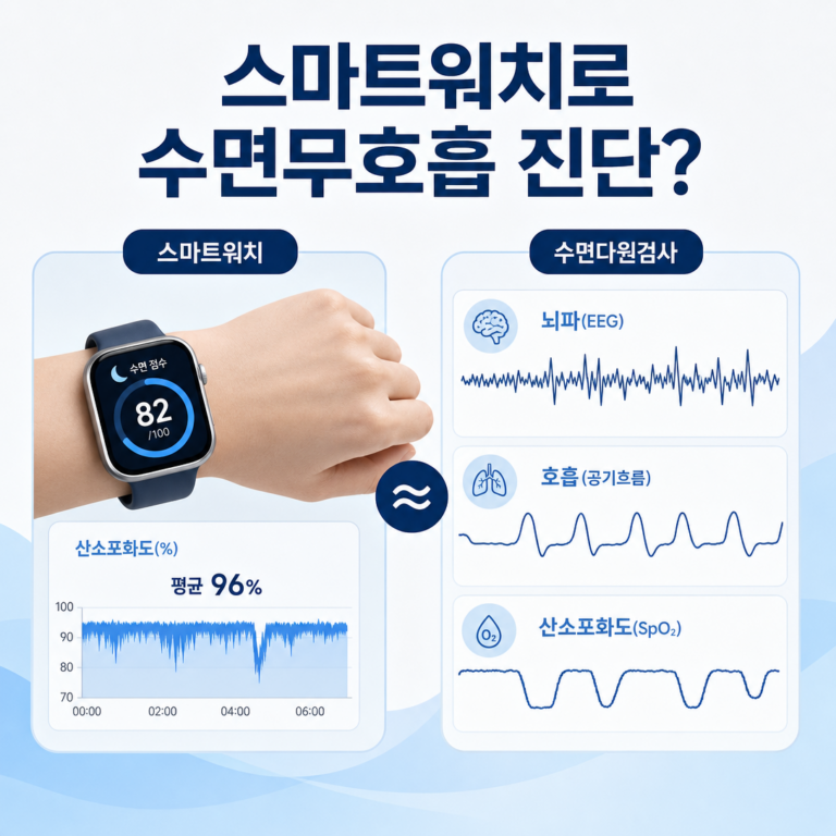 부산 수면다원검사, 스마트워치 수면 점수로 수면무호흡증을 진단할 수 있나요? | 서면굿모닝이비인후과