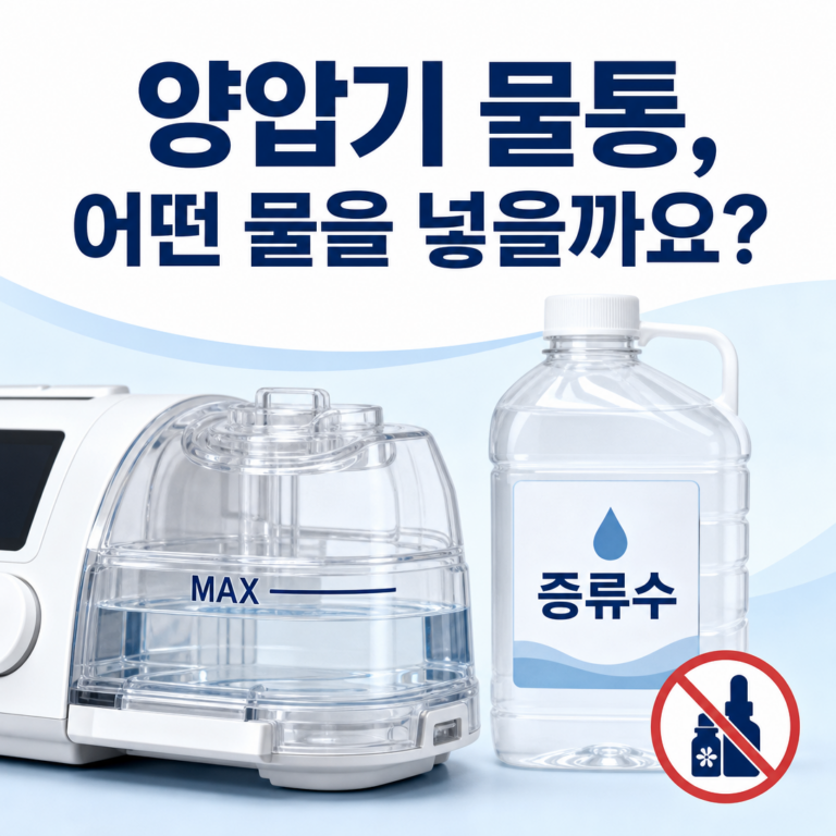 부산 수면클리닉, 양압기 가습기 물통에는 어떤 물을 넣어야 할까요? | 서면굿모닝이비인후과