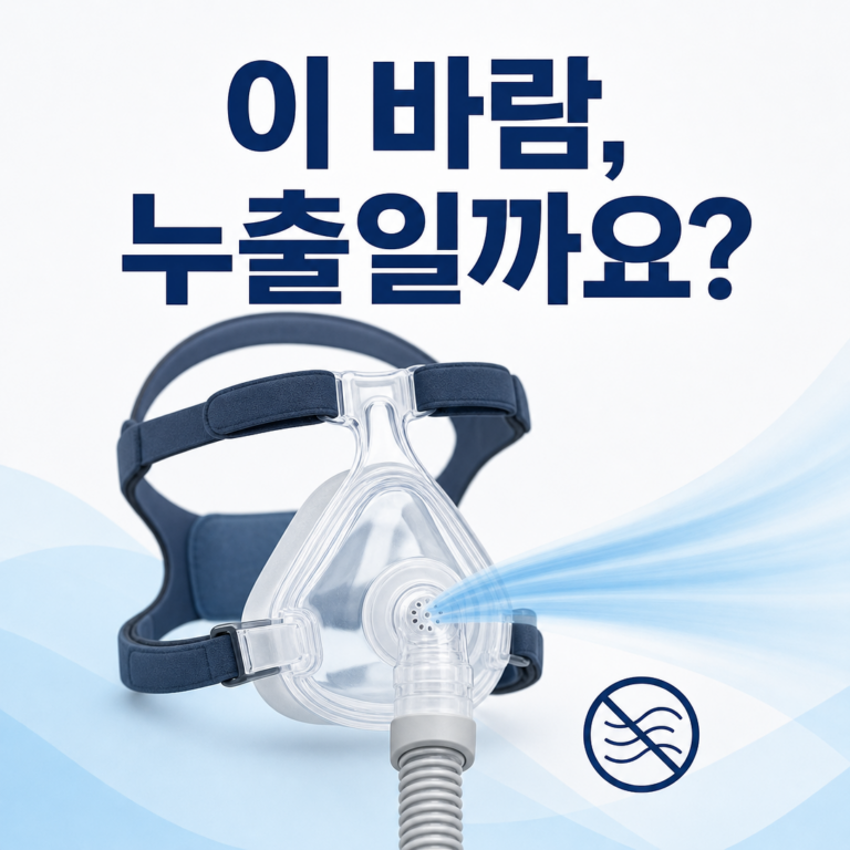 부산 수면클리닉, 양압기 마스크 작은 구멍의 바람은 누출일까요? | 서면굿모닝이비인후과