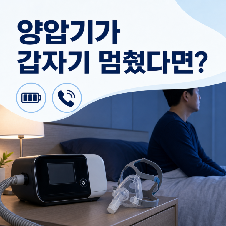 부산 수면클리닉, 정전이나 기기 고장으로 양압기를 못 쓰면 어떻게 해야 할까요? | 서면굿모닝이비인후과