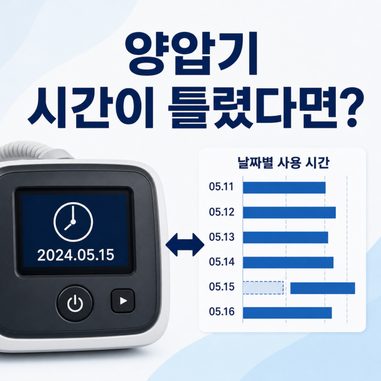 부산 수면클리닉, 양압기 날짜와 시간이 틀리면 보험 순응도에 영향이 있나요? | 서면굿모닝이비인후과
