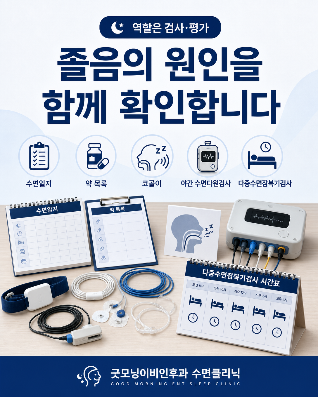 수면일지와 복용약, 수면검사를 이용한 반복되는 주간졸림 평가