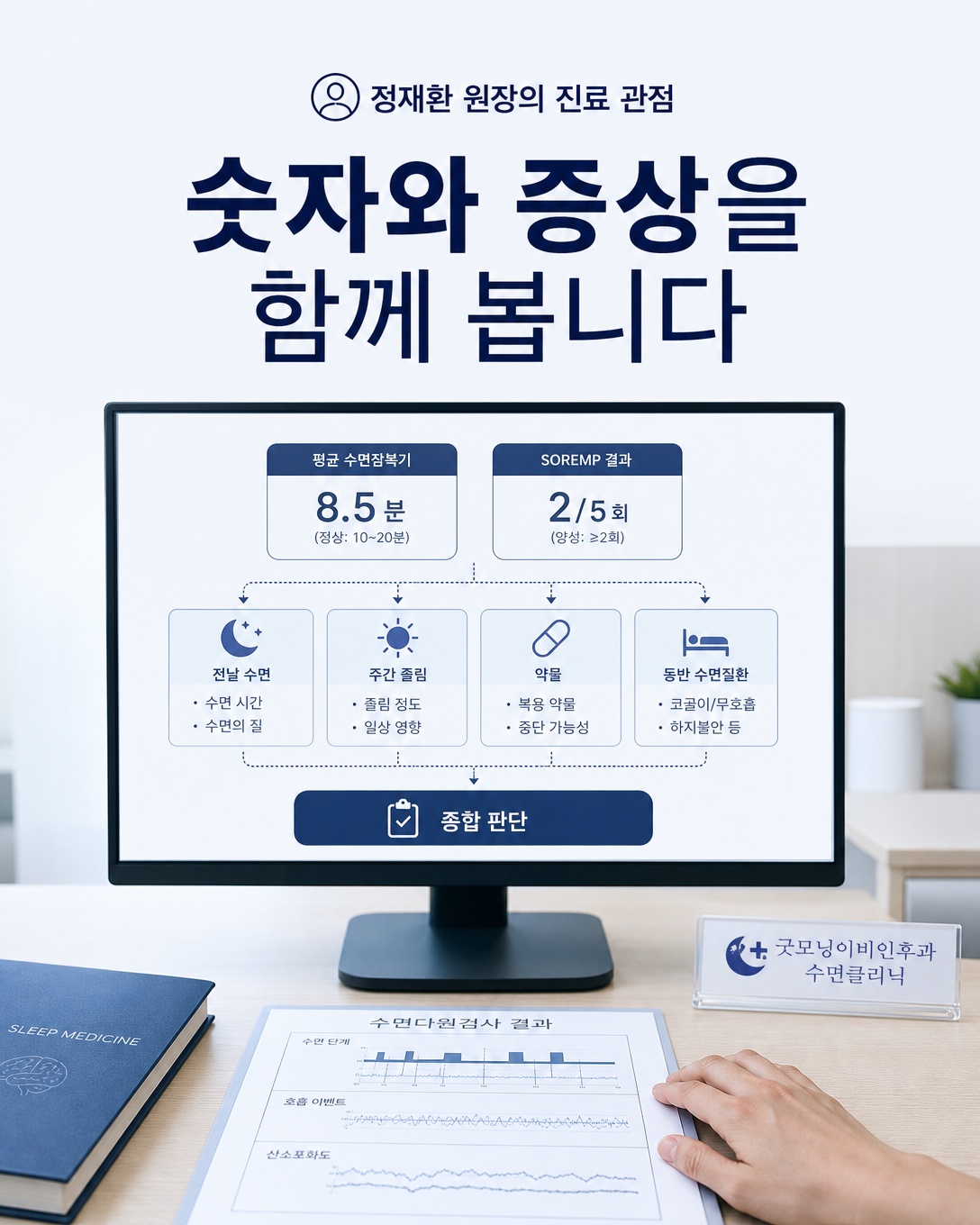 MSLT 숫자와 주간졸림 증상, 전날 수면 및 동반질환을 함께 살펴보는 진료 관점