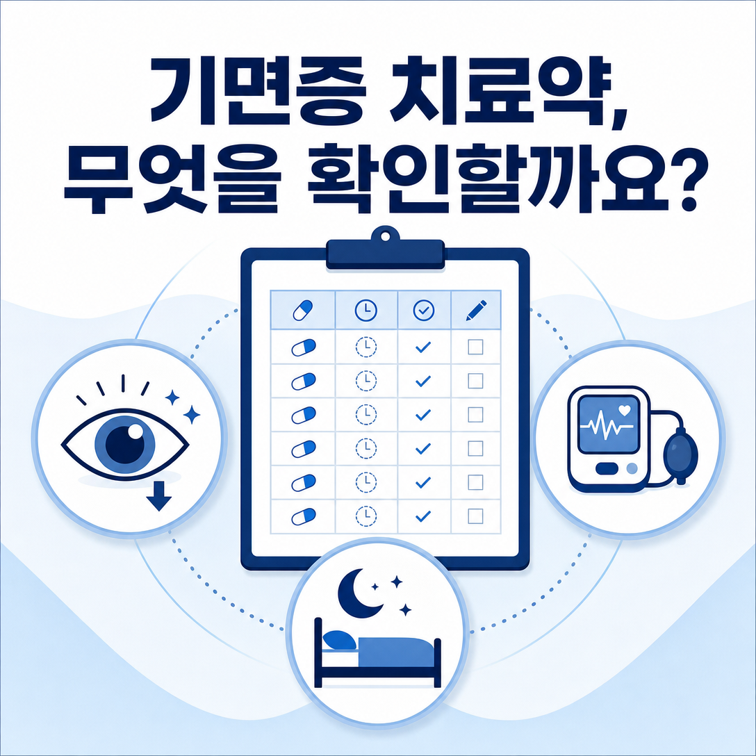 기면증 치료약 복용 중 졸림 변화와 혈압, 야간 수면을 함께 확인하는 방법