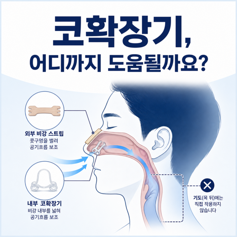 부산 코골이, 코확장기·비강 스트립은 얼마나 도움이 될까요? | 서면굿모닝이비인후과