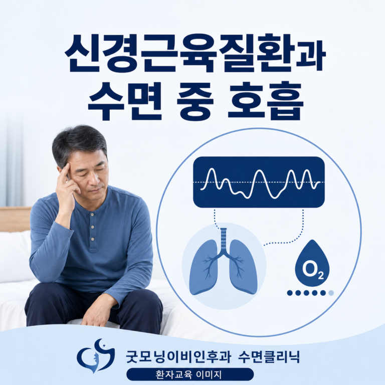 부산 수면다원검사, 신경근육질환과 아침 두통이 있으면 확인할까요? | 서면굿모닝이비인후과