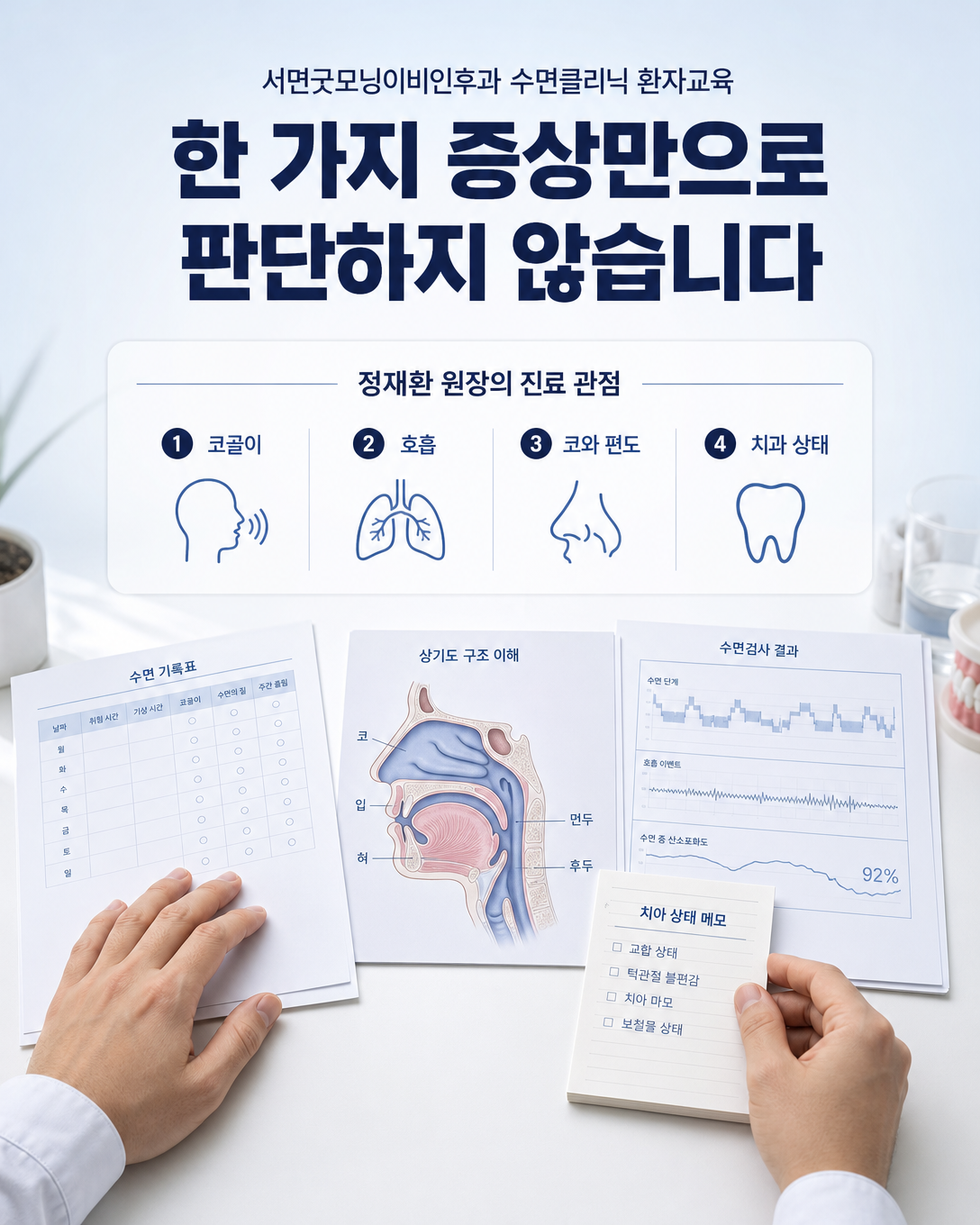 코골이와 수면호흡, 상기도 및 치과 상태를 함께 살피는 진료 관점