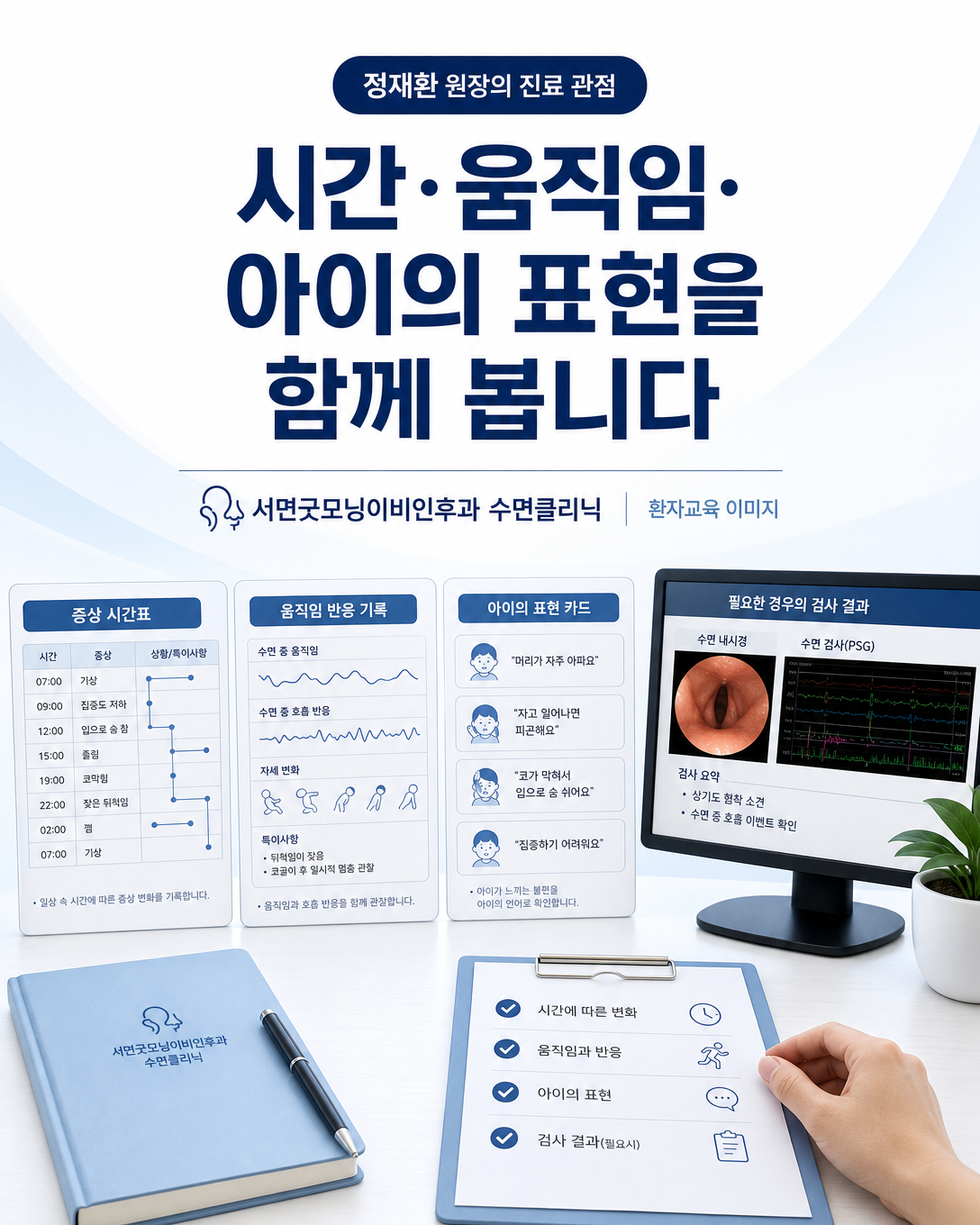 증상 시간과 움직임 반응, 아이의 표현과 검사 결과를 함께 살피는 진료 관점