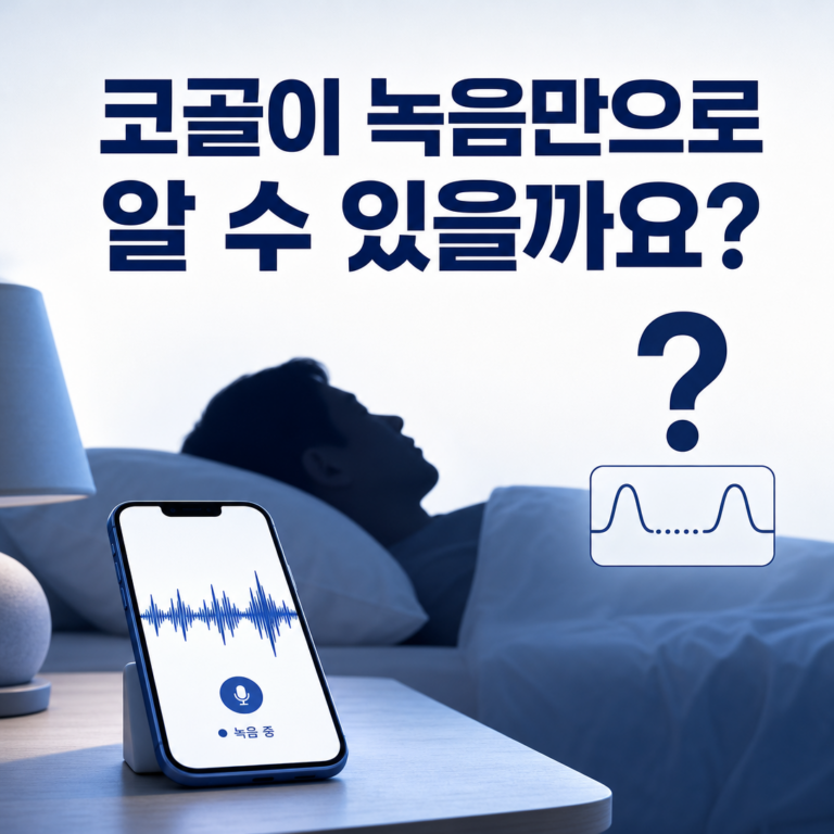 부산 코골이 녹음·수면 앱으로 수면무호흡증을 알 수 있나요? | 서면굿모닝이비인후과