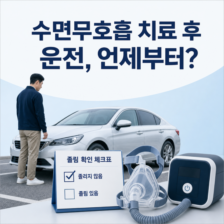 부산 수면무호흡 치료 후 운전, 언제 다시 시작할 수 있나요? | 서면굿모닝이비인후과