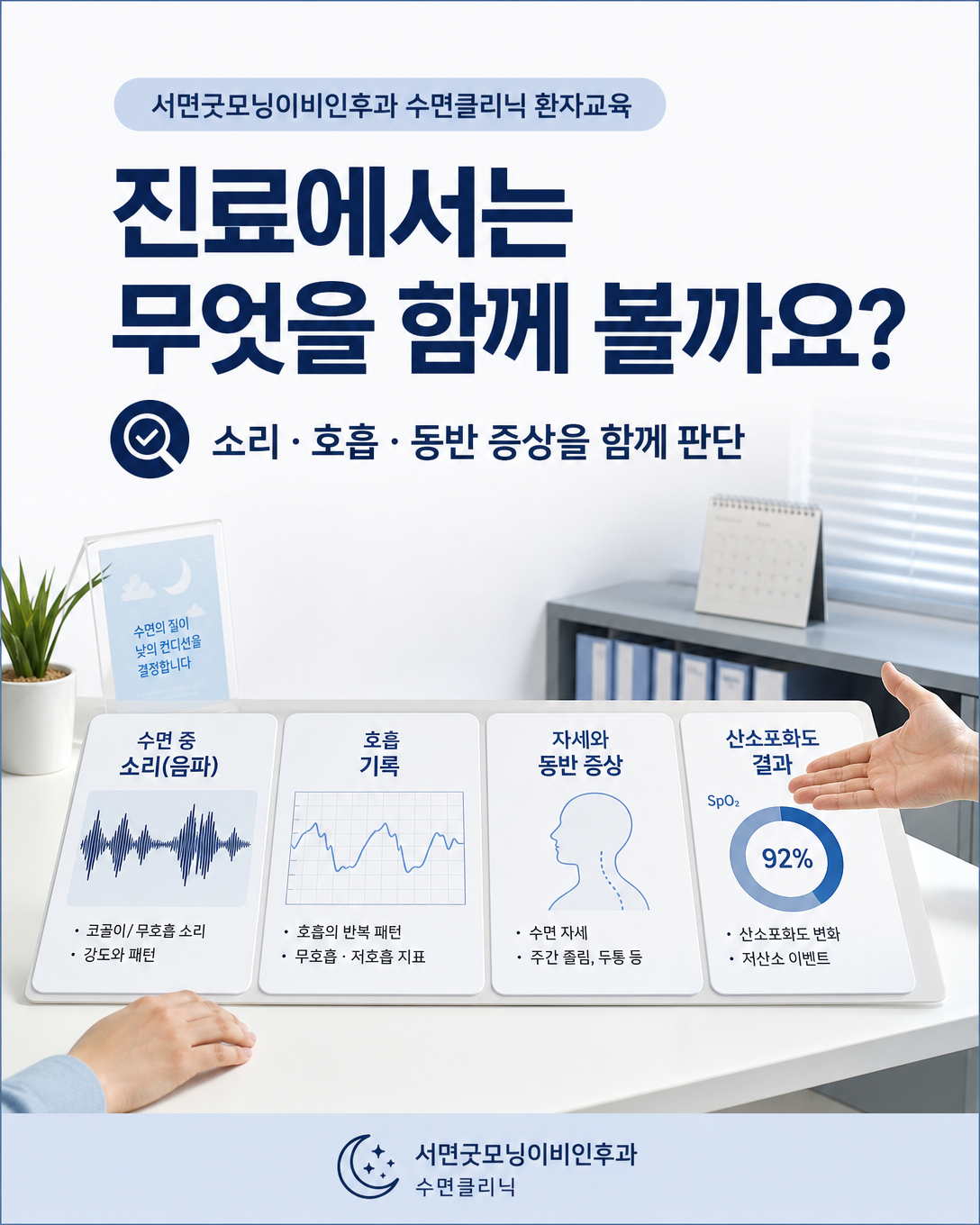 수면 소리와 호흡 기록, 자세, 동반 증상을 함께 검토하는 진료 관점