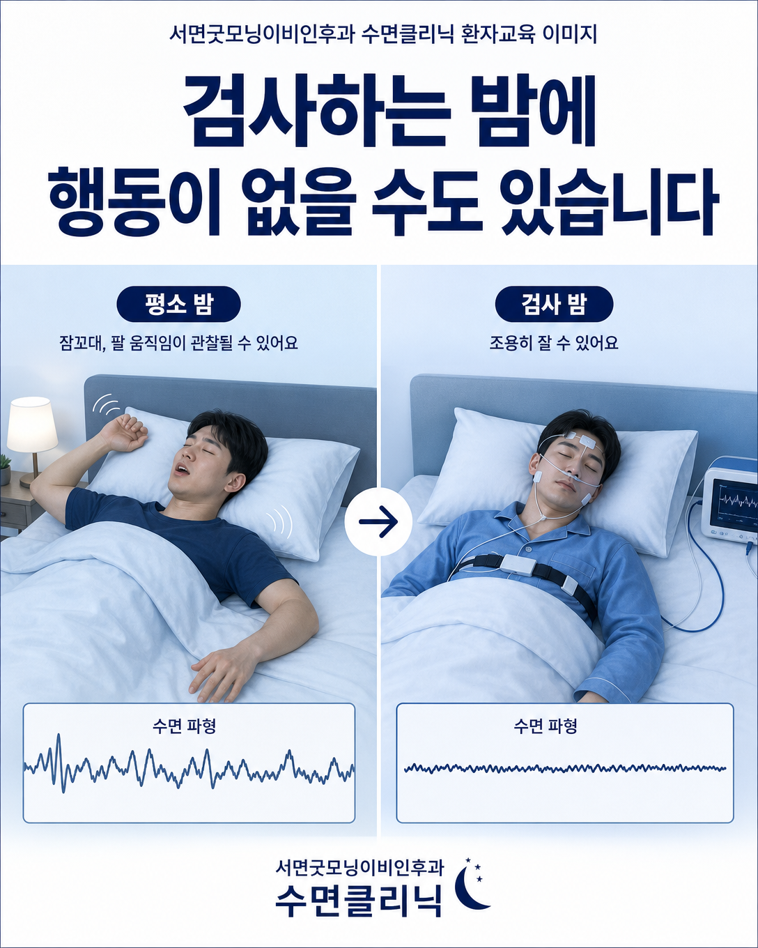 평소에는 이상행동이 있어도 검사 당일에는 나타나지 않을 수 있음을 설명한 이미지